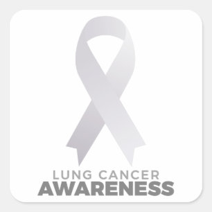 Lung Cancer Awareness Quadratischer Aufkleber