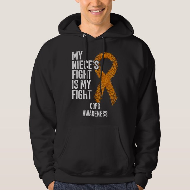 Lung Disease My Niece s Fight Is My Fight COPD Awa Hoodie (Vorderseite)