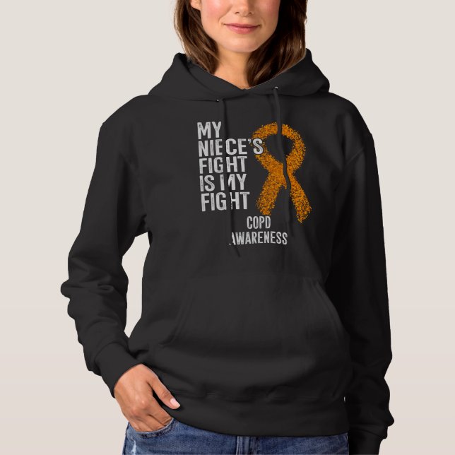Lung Disease My Niece s Fight Is My Fight COPD Awa Hoodie (Vorderseite)