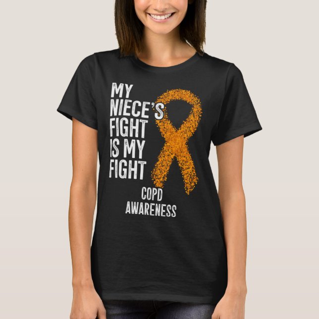 Lung Disease My Niece s Fight Is My Fight COPD Awa T-Shirt (Vorderseite)