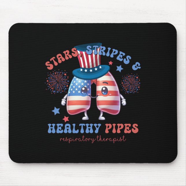 Lung Squad Atemtherapeut Patriotic 4. Mousepad (Vorne)