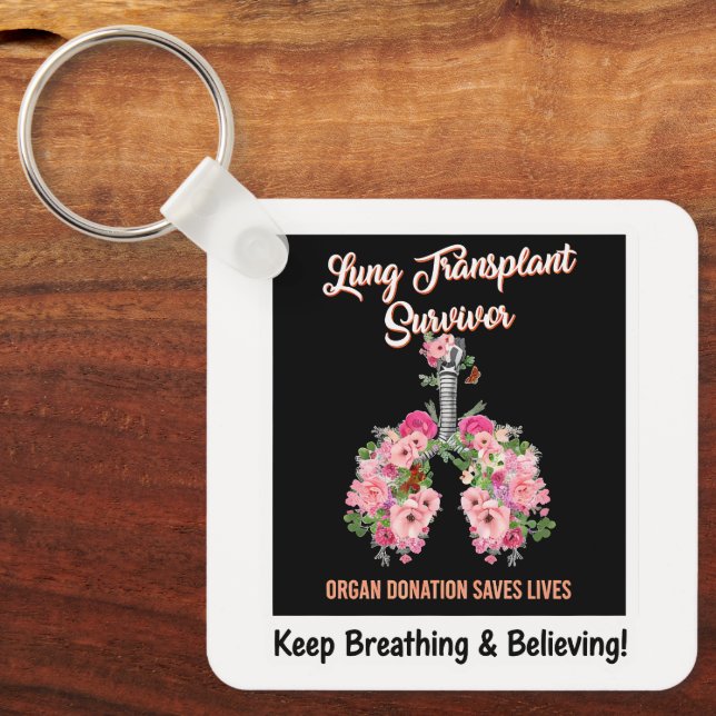 Lung Transplant Survivor Schlüsselanhänger (Vorderseite)