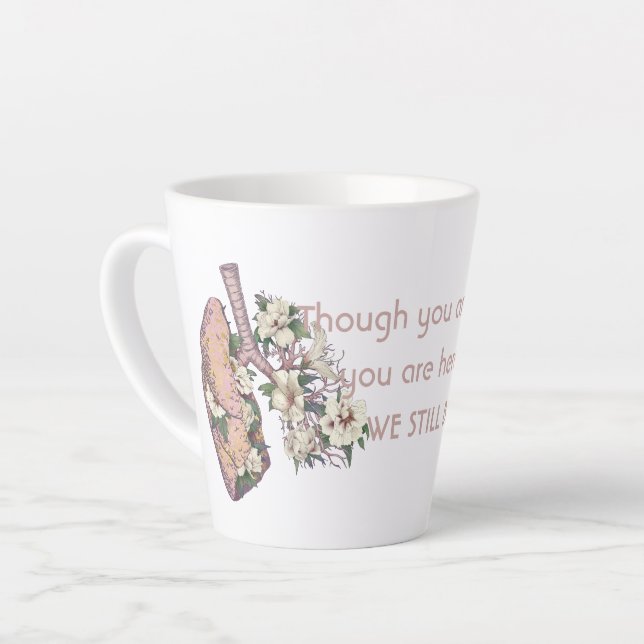 Lung Transplant Survivor's Latte Tasse (Linke Ecke)