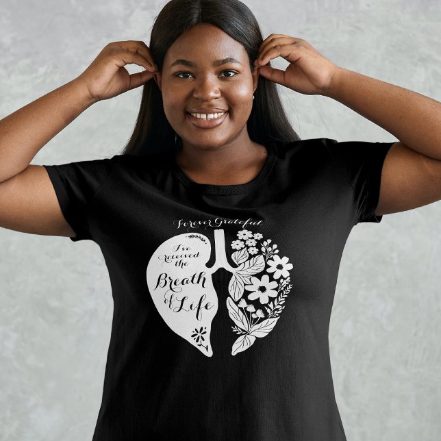 Lung Transplant Wildblume Atem des Lebens Dunkel T-Shirt (Von Creator hochgeladen)