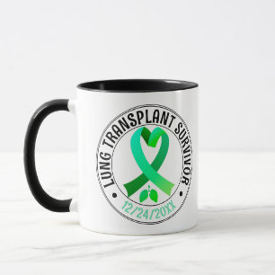 Lung Transplantat Survivor Green Ribbon Kaffee Tasse