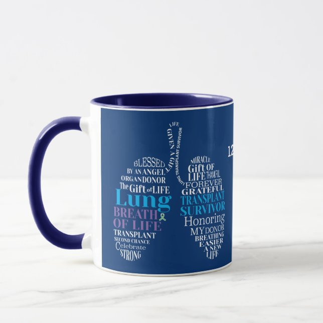 Lung Transplantat Survivor Personalisierte Kaffee  Tasse (Links)