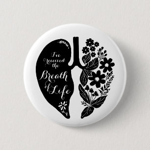 Lung Transplantation Wildblume Atmung Button