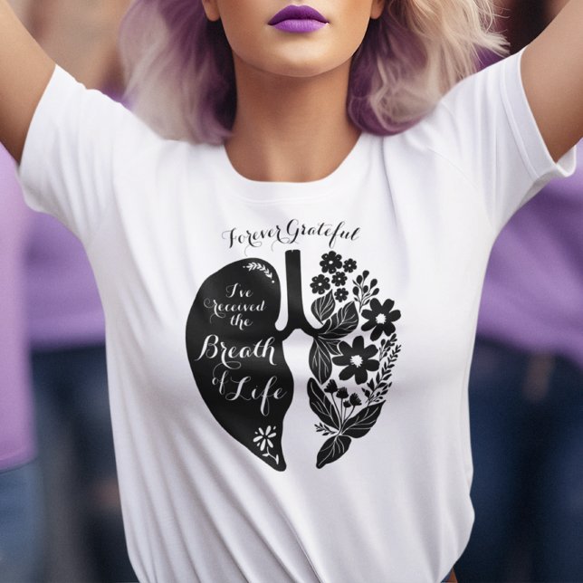 Lung Transplantation Wildblume Atmung T-Shirt (Von Creator hochgeladen)