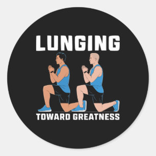Lunge-Übung Bodybuilding Fitness Workout-Fitnessst Runder Aufkleber