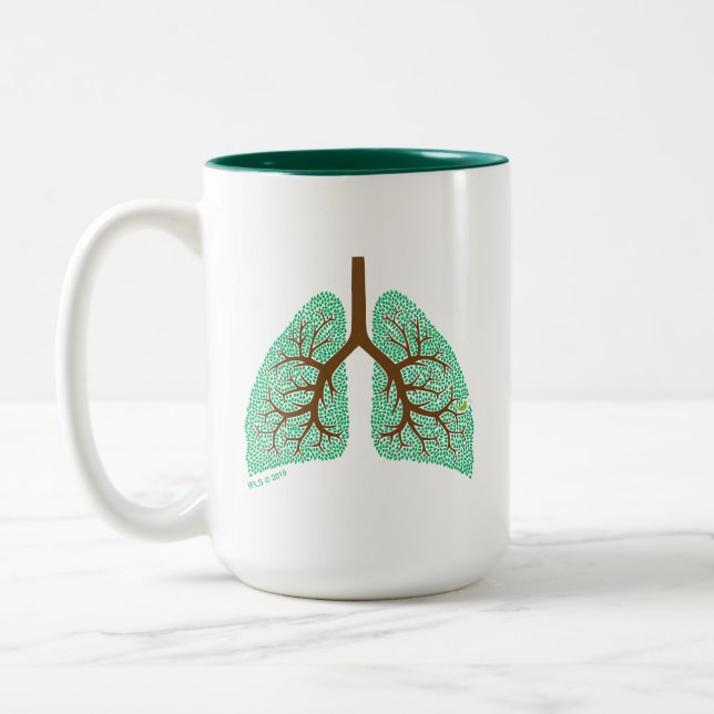 Lungen-Baum Zweifarbige Tasse (Links)