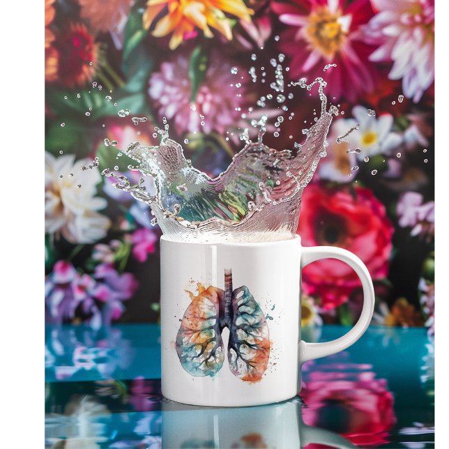 Lungen, die wie ein Baum atmen, anpassbar Kaffeetasse (Von Creator hochgeladen)