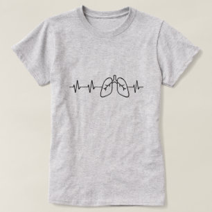 Lungen Herzschlag Atemwege Lungenentzündung T-Shirt