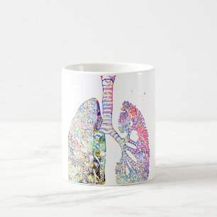 Lungen Kunst Kaffeetasse