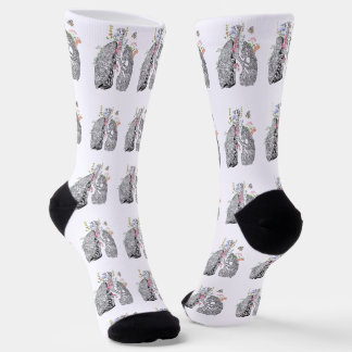 Lungen Kunst Socken