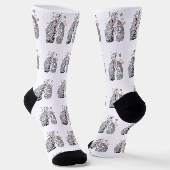 Lungen Kunst Socken (Gewinkelt)