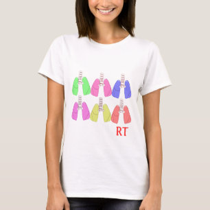 Lungen mehrfarbig--Atmungstherapeut-Entwurf T-Shirt