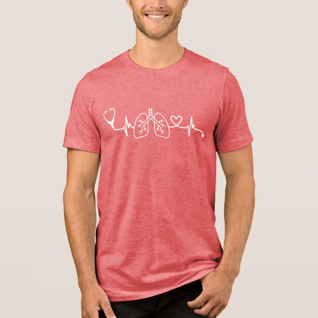 Lungenanatomie Herzschlag  Tri-Blend Shirt (Vorderseite)