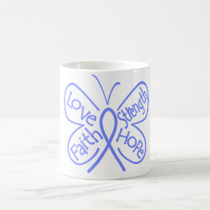 Lungenbluthochdruck-Schmetterling, der Wörter Tasse