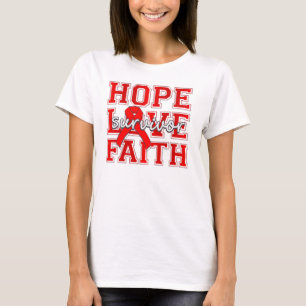 Lungenembolie Hoffnung Liebe Glaube Überlebende T-Shirt