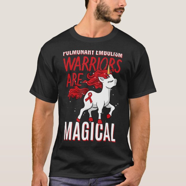 Lungenembolie Sensibilisierungsdienst PE Unicorn L T-Shirt (Vorderseite)