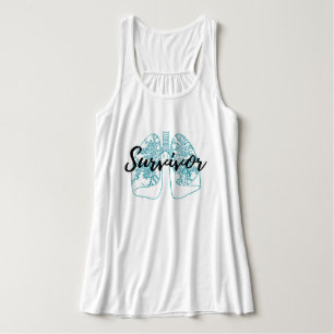 Lungenembolie-Überlebend-Lungen blau Tank Top