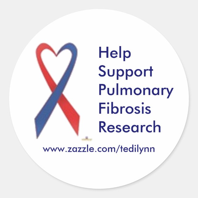 Lungenfibrose...Aufkleber Runder Aufkleber (Vorderseite)