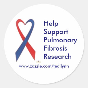 Lungenfibrose...Aufkleber Runder Aufkleber