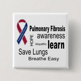 Lungenfibrosen-Bewusstseins-Knopf Button