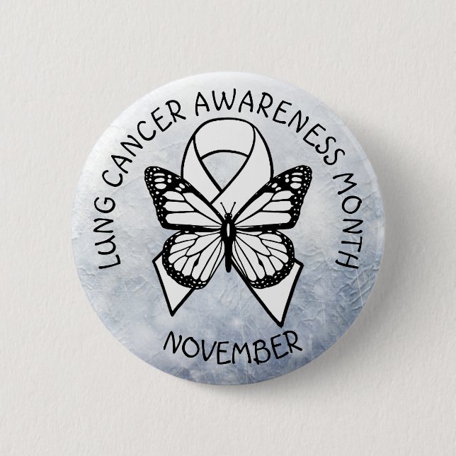 Lungenkrebs-Bewusstsein MOnth November Schaltfläch Button (Vorderseite)