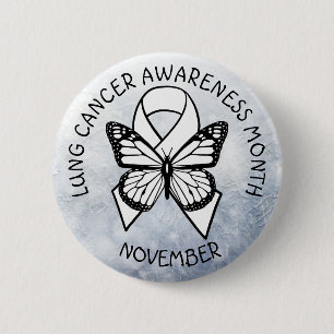 Lungenkrebs-Bewusstsein MOnth November Schaltfläch Button