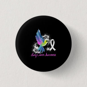 Lungenkrebs-Bewusstsein Pearl Ribbon Button
