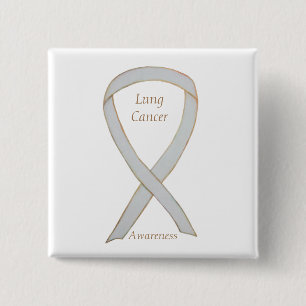 Lungenkrebs-Bewusstsein Ribbon Custom Art Button