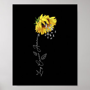 Lungenkrebs Bewusstsein Sonnenblume Poster