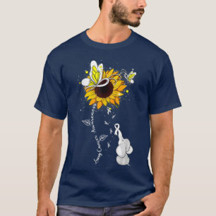 Lungenkrebs Bewusstsein Sonnenblumen Elefanten Män T-Shirt