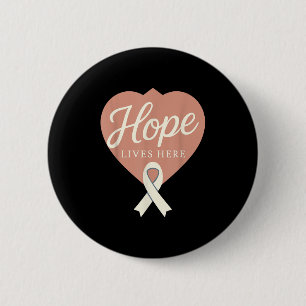 Lungenkrebs Bewusstsein Weißer Ribbon Krieger atme Button