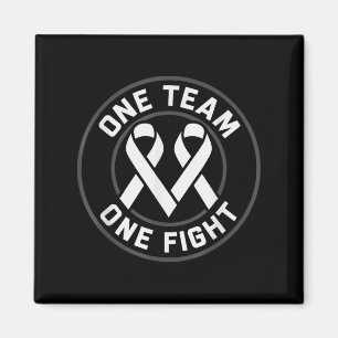 Lungenkrebs Bewusstsein Weißer Ribbon Krieger atme Magnet