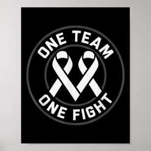 Lungenkrebs Bewusstsein Weißer Ribbon Krieger atme Poster