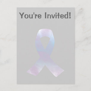Lungenkrebs-Bewusstseins-Band Einladungspostkarte