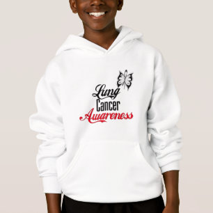 Lungenkrebs-Bewusstseins-Schmetterling Hoodie