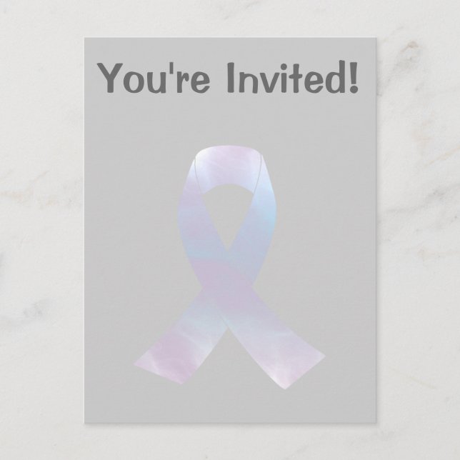 Lungenkrebs-Bewusstseinsband Einladungspostkarte (Vorderseite)