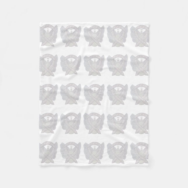 Lungenkrebs-Bewusstseinsband Fleece Blankets (Vorderseite)