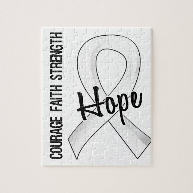 Lungenkrebs der Mut-Glauben-Hoffnungs-5 Puzzle (Vertikal)