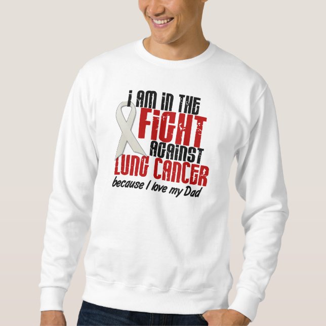 Lungenkrebs im KAMPF 1 Vater Sweatshirt (Vorderseite)