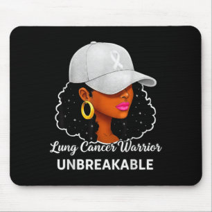 Lungenkrebs Kriegerin Unzerbrechliche Schwarze Fra Mousepad