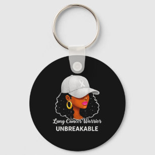 Lungenkrebs-Kriegerin Unzerbrechliche schwarze Fra Schlüsselanhänger