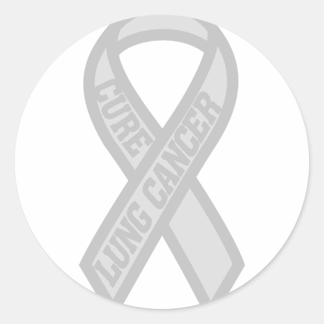 Lungenkrebs Runder Aufkleber (Vorderseite)