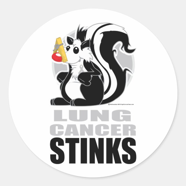Lungenkrebs-Stinks Runder Aufkleber (Vorderseite)