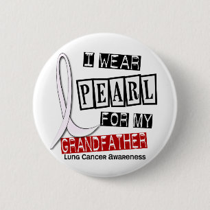Lungenkrebs TRAGE ICH PERLE 37 Großvater Button