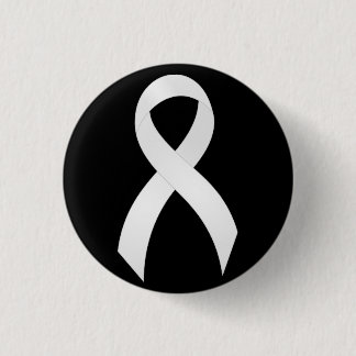Lungenkrebs-Weiß-Band Button