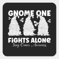 Lungenkrebs White Ribbon Gnome